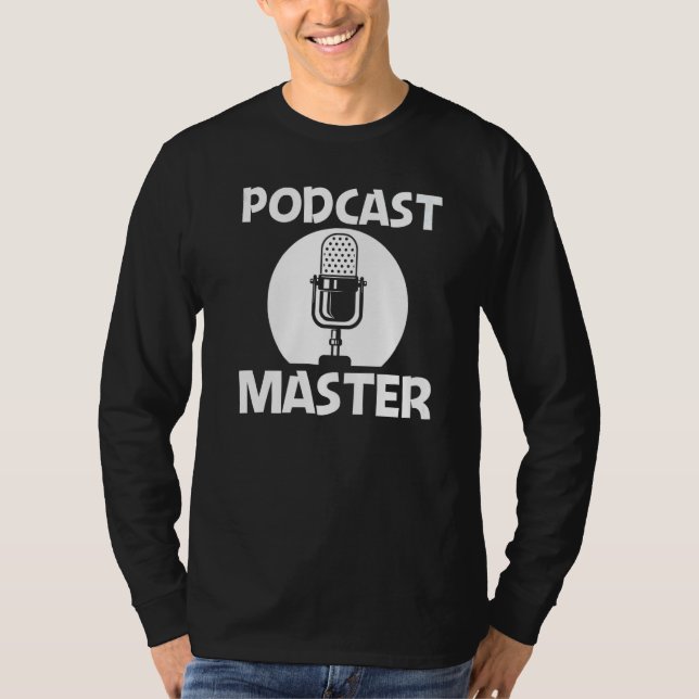 Cool Podcast For Men Women Podcaster Microphone St T-Shirt (Vorderseite)