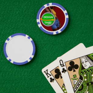COOL! Poker Chips - Blau - kundenspezifisch