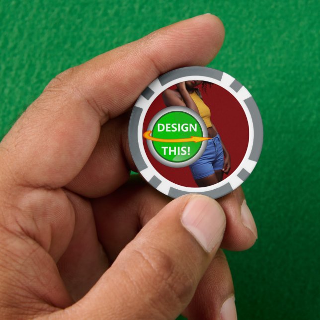 COOL! Poker Chips - Graue - kundenspezifisch (Hand)