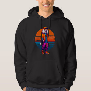 Cool Poodle Dog Modernes Urban Style Sunset Retro  Hoodie