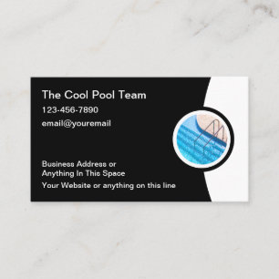 Cool Pool Service Business Cards Design Template Visitenkarte