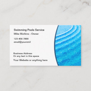 Cool Pool Service Business Cards Visitenkarte