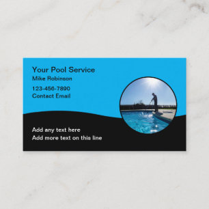 Cool Pool Service Business Cards Visitenkarte
