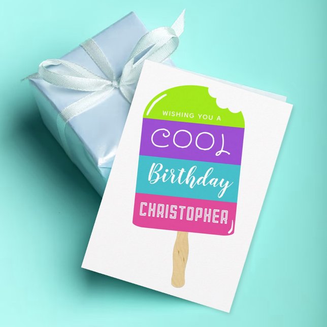 Cool Popsicle Birthday Karte (Von Creator hochgeladen)