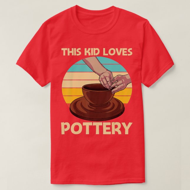 Cool Pottery Design For Kids Boys Pottery Ceramic  T-Shirt (Design vorne)
