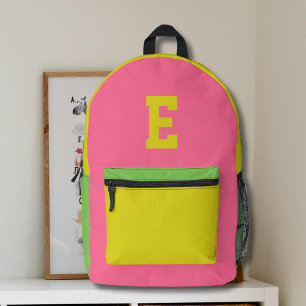 Cool Pretty Pink Girls Monogram Bedruckter Rucksack