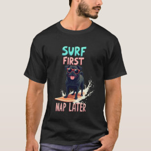Cool Pug Surft Hund T-Shirt