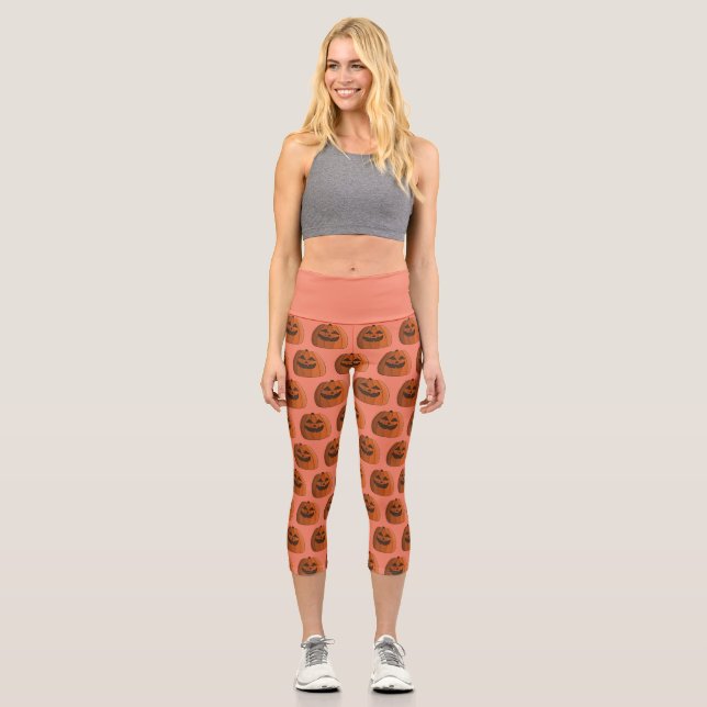 Cool Pumpkin Capri Leggings (Vorderseite)