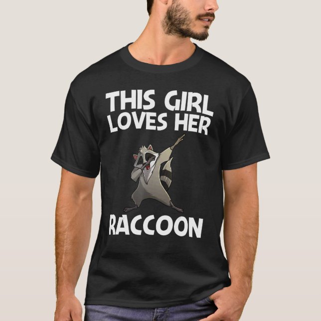 Cool Raccoon For Girls Kid Trash Panda Animal Wild T-Shirt (Vorderseite)