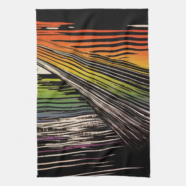 Cool Rainbow Bandana Geschirrtuch (Vertikal)