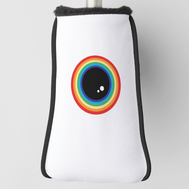Cool Rainbow Eyeball Golf Headcover (Rotieren 90)
