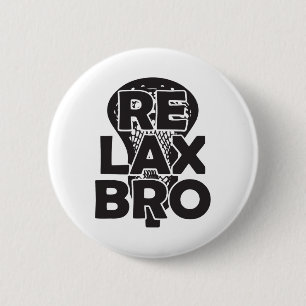 Cool Re Lax Bro Funny Lacrosse Player Team Funny L Button