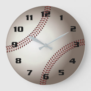 Cool Realistischer Baseball Große Wanduhr