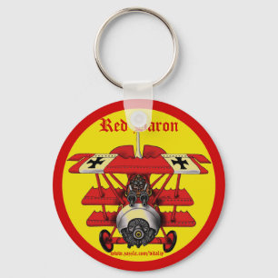 Cool red baron plane keychain design schlüsselanhänger