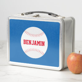 Cool Red Baseball Lunch Box