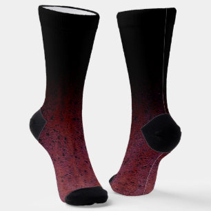 Cool Red Brown Black Ombre Rust Metal Patina Socken