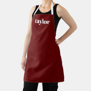 Cool Red Modern Minimalistisch Trendy Personalisie Schürze
