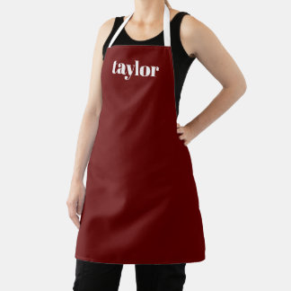 Cool Red Modern Minimalistisch Trendy Personalisie Schürze