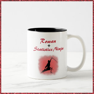 Cool Red Ninja Warrior Zweifarbige Tasse