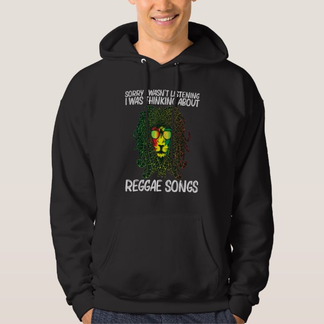 Cool Reggae For Men Women Jamaican Music Genre Hoodie (Vorderseite)