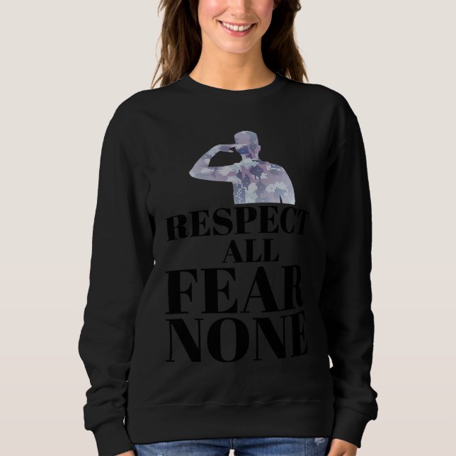 Cool Respect All Fear None Military Paratroopers Sweatshirt (Vorderseite)