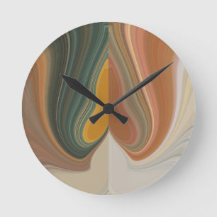 Cool Retro Abstrakt Graphic bunt Matata strand Runde Wanduhr