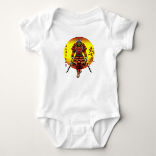 Cool Retro Armored Samurai mit 2 Katanas Baby Strampler