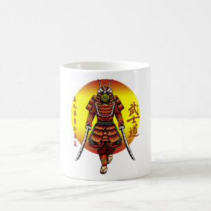 Cool Retro Armored Samurai mit 2 Katanas Kaffeetasse