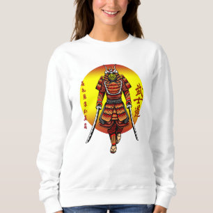 Cool Retro Armored Samurai mit 2 Katanas Sweatshirt