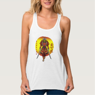 Cool Retro Armored Samurai mit 2 Katanas Tank Top
