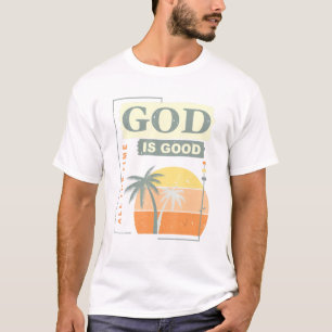 Cool Retro Christliches Sprichwort Gott ist gut al T-Shirt
