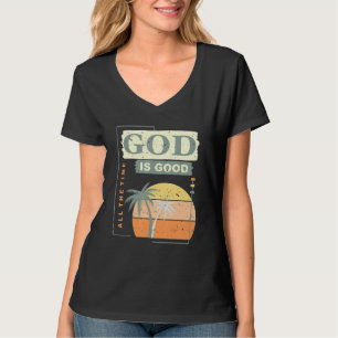 Cool Retro Christliches Sprichwort Gott ist gut al T-Shirt