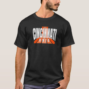 Cool Retro Cincinnati Orange Cincinnati OH Fa T-Shirt