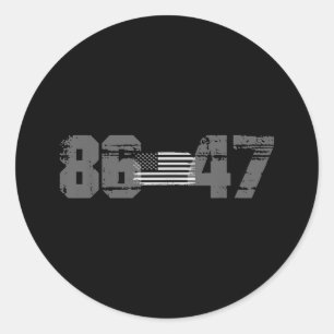 Cool Retro Clic Style 86 47 Anti Trump Runder Aufkleber