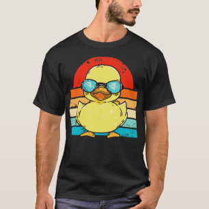 Cool Retro Gelbe Ente in Sonnenbrille 70er 80er Fu T-Shirt