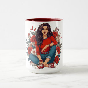 Cool Retro Girl Tasse