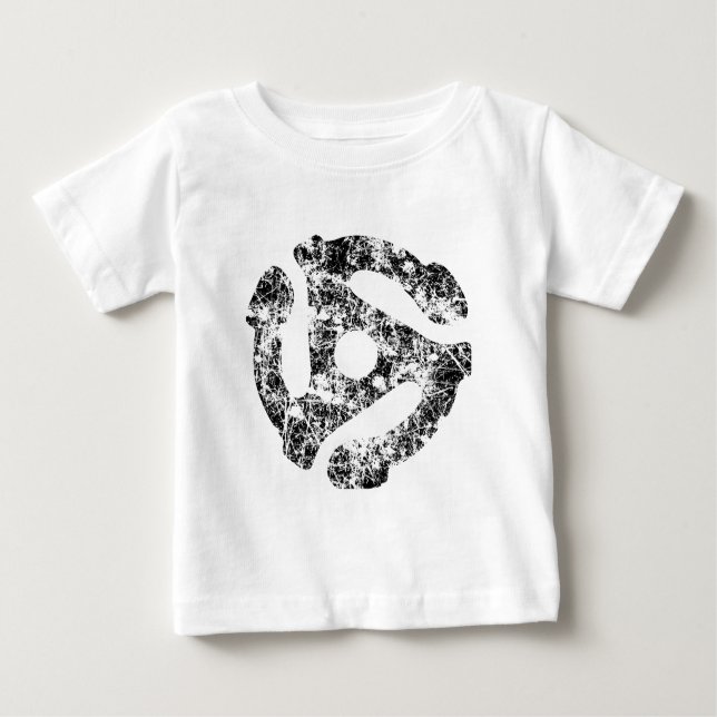 COOL Retro Grunge 45 spacer DJ Baby T-shirt (Vorderseite)