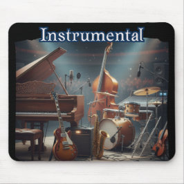 Cool Retro Instrumental Mousepad