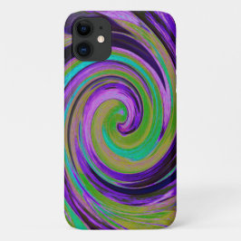 Cool Retro Lila und Chartreuse Liquid Art Swirl Case-Mate iPhone Hülle