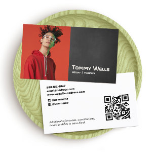 Cool Retro Music Songwriter Musician Foto Visitenkarte