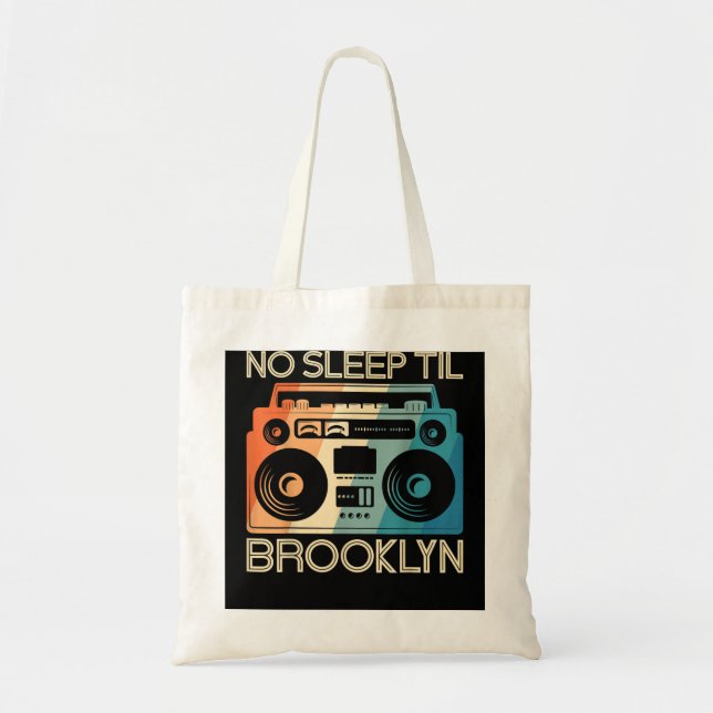 Cool Retro No Sleep Til Brooklyn, Old School Porta Tragetasche (Vorne)