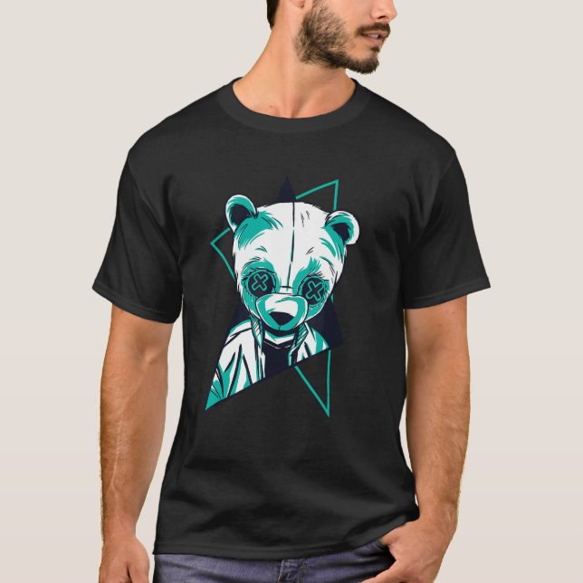 Cool Retro Panda T-Shirt (Vorderseite)