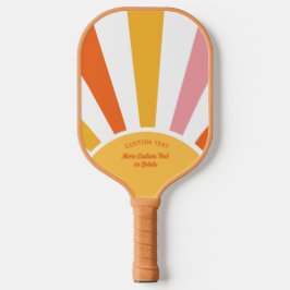 Cool Retro Pickleball Sunburst Personalisiert Schläger