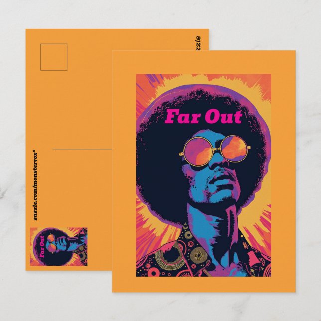 Cool/Retro Postkarte (Vorne/Hinten)