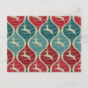 Cool Retro Red and Blue Weihnachtsmann Weihnachten