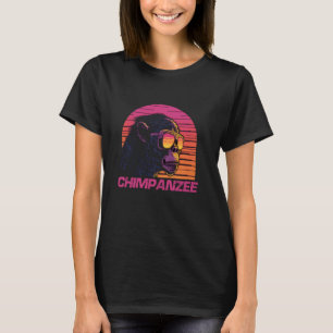 Cool Retro Sonnenbrille Chimpanzee T-Shirt