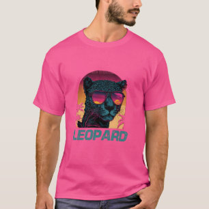 Cool Retro Sonnenbrille Leopard T-Shirt