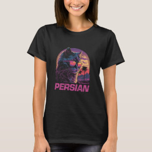 Cool Retro Sonnenbrille Persische Katze T-Shirt