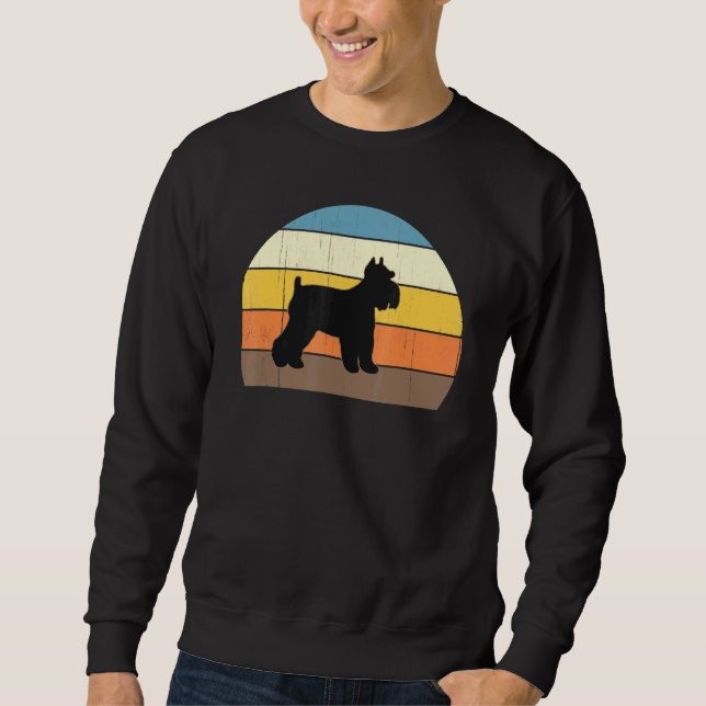Cool Retro Sonnenuntergang Miniaturschnauzer - Gro Sweatshirt (Vorderseite)