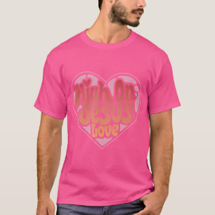 Cool Retro Stil hoch auf Jesus Liebe Christentum R T-Shirt